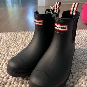 Hunter Black Rain Tabitha Chelsea Boots